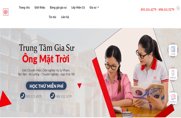 các chức năng chính cần có khi thiết kế website trung tâm gia sư